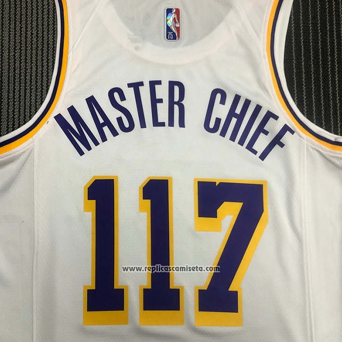 Camiseta Los Angeles Lakers x X-BOX Master Chief #117 Blanco